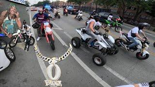 POLICE CHASE DIRTBIKES OFF O BLOCK IN CHICAGO! * BIKE GETS CAUGHT!? *