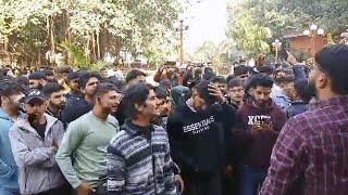 Cluster Univ Jammu Students Protest For Exams’ Postponement