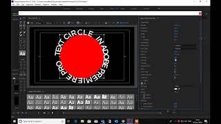 Text Circle animation reveal in Adobe Premiere Pro