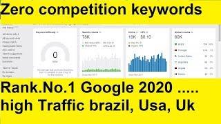 Blog Website low competition keywords 2020 | high traffic keywords research for blogging website