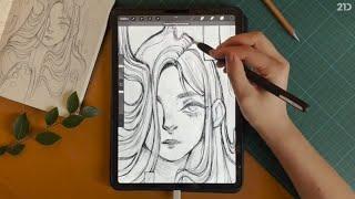 Introduction to Digital Coloring: Import and adjust the sketch photo