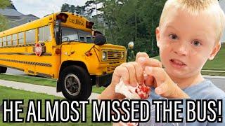 First Day of KINDERGARTEN | It Won't Stop Bleeding! | First Time on SCHOOL BUS!