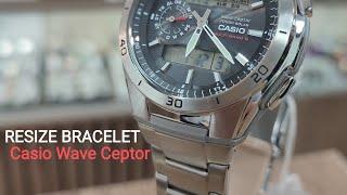 HOW TO RESIZE BRACELET ON A CASIO WAVE CEPTOR WATCH | MVA-M650D