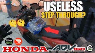 Is The Step-Through Useless On 2024 The Honda ADV 160 For Food Delivery? UberEats DoorDash Hustling