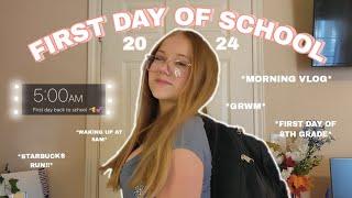 FIRST DAY BACK TO SCHOOL VLOG  (8TH GRADE, GRWM, 2024)