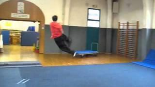 Wushu - Tornado Kick into Aerial Twist Combo by Julian Gangl