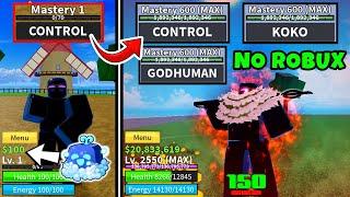 Full Body Haki Noob to Pro using Control Fruit | Mastered Koko | Unlocked God Human & Full Awakening