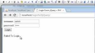 Login Form: jQuery + PHP + AJAX