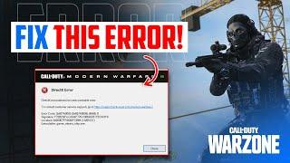 How to Fix DirectX Encountered an Unrecoverable Error in Call of Duty Warzone 3 on PC