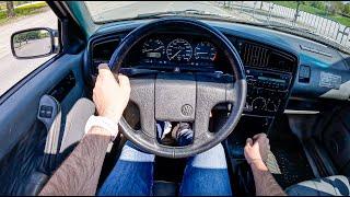 1991 Volkswagen Passat B3 [2.0 115HP] | POV Test Drive #1179 Joe Black