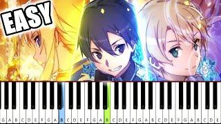 ADAMAS by LiSA - Sword Art Online: Alicization OP - SLOW EASY Piano Tutorial [animelovemen]