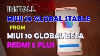 Install MIUI 10 Global Stable 10.0.2.0 Redmi 5 Plus dari MIUI 10 Global Beta