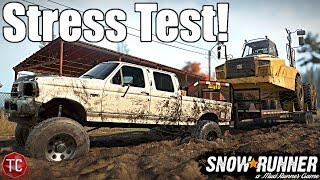 SnowRunner: STRESS TESTING The F3Kitty in SEASON 9!! GIANT CAT 745C HAUL!