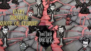 All 19 NEW Character Quotes For CHARLIE - Terrors Below Update - Don't Starve Together