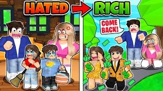 HATED To RICH! Our *EVIL* Family HATED Us Until We Became RICH! (Roblox Adopt Me)