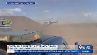 Woman is airlifted to UMC after off-roading accident