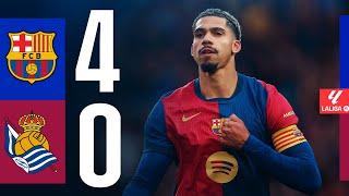 FC BARCELONA 4 vs 0 REAL SOCIEDAD | LALIGA 2024/25 MD26 (WITH COMMENTARY)