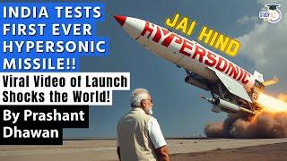 INDIA TESTS FIRST EVER HYPERSONIC MISSILE!! Viral Video of Launch Shocks the World!