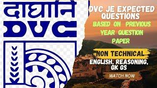 DVC JE Expected question paper Non technical section part 3