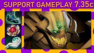  Sand King 75% Kill participation! Support Gameplay 7.35c - Dota 2 Top MMR