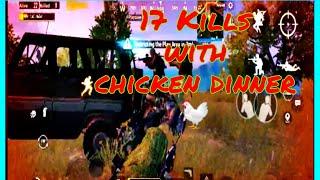 ||Pubg mobile||solo vs squad gameplay video 17 Kills with chicken dinner|| by me||