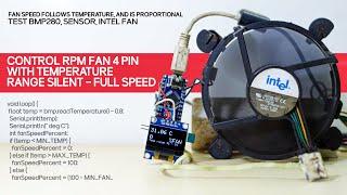 Fan PWM control with Arduino sensor temperature and RPM speed