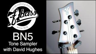 David Hughes demos the tones of the F Bass BN5 five-string bass guitar