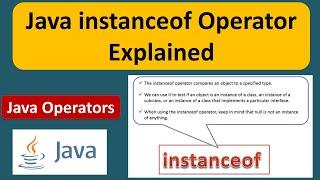 Java instanceof Operator Explained | Java Tutorial