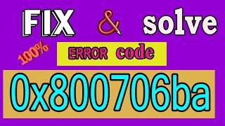 Fix 100% Windows Update Error code 0x800706ba in Windows 10 [ 3 best Solutions] 2020