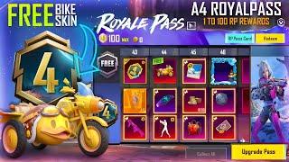 RP A4 RP 1 TO 100 FULL REWARDS|BGMI/PUBGM RP 1 TO 100 FULL REWARDS