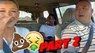 MY BF CAN'T STOP FARTING PRANK ON OUR UBER DRIVER!!! (PART 2)