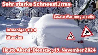 Wetter - Ernste Warnung!! Schwere Schneestürme werden Deutschland treffen  Schneechaos  Und Frost