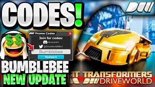 *NEW* ALL WORKING BUMBLEBEE UPDATE CODES FOR DRIVE WORLD! ROBLOX DRIVE WORLD CODES