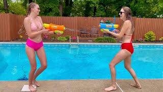 Water Gun Fight with ​⁠@thenattykatty2.0