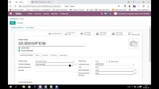 Odoo How to Configure Product Template