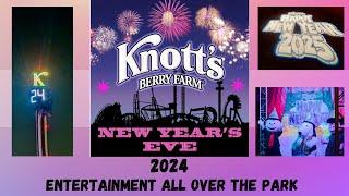 Knott's Berry Farm New Years Eve 2024. Entertainment, New Shows, Buffet & Fireworks. Big Crowds.