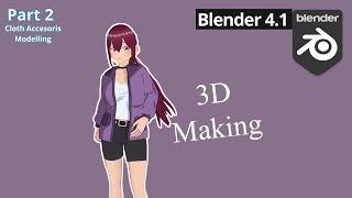 Blender | Anime character modelling timelapse - Part 2