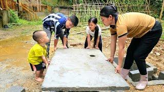 How to build outdoor toilets & bathrooms - farm life | Hà Tòn Chài