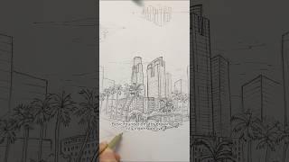 How to DRAW CITIES in 2 POINT PERSPECTIVE  | Easy Urban Sketching Guide