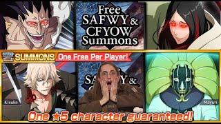 BBS FREE SAFWY & CFYOW SUMMONS! GUARANTEED 5 STARS CHARACTER! Bleach Brave Souls Gacha Pulls! ブレソル