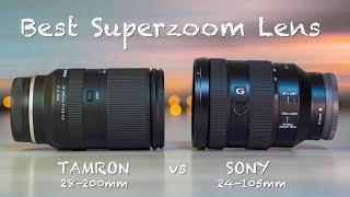 Best superzoom lens -  Sony 24-105mm F4 vs Tamron 28-200mm F2.8-F5.6 - side by side image comparison