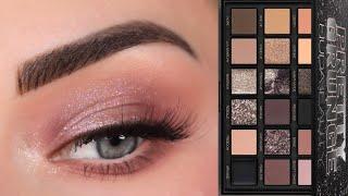 Huda Beauty Pretty Grunge Palette | Soft Mauve Halo Eyeshadow Tutorial