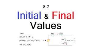 Initial Values and Final Values || Second Order Circuit || Example 8.1 || Practice 8.1|| LCA 8.2(1)