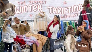 THRIFT WITH ME for your perfect WINTER WISHLIST *cozy knits & cold winter fits* ️