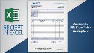 Creating Professional Invoice in Excel | Receipt Making Tutorial | Free Template