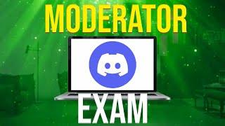 Discord Moderator Exam (BECOME A BETTER MOD)