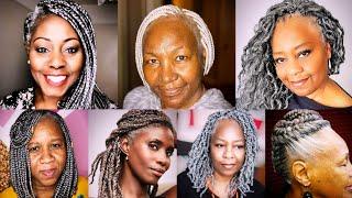 Cornrow Braids Hairstyles For Older Black Women Over 40 | Hairstyles For Mature Black Women