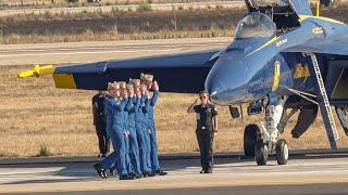 Blue Angels at Americas Airshow 2024 with incredible close formation flying and pilot walk ins - 4K