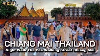  4K HDR | Night Walk in Chiang Mai Thailand | Tha Phae Sunday Walking Street 2023