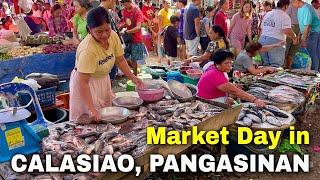 Bustling Market Day in CALASIAO, PANGASINAN | Vibrant Filipino Food Market Scene 2024 | Philippines